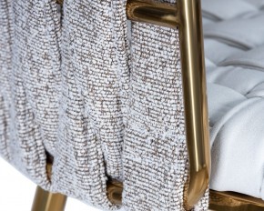Стул барный DOBRIN EMMA GOLD, белый PU (T-01), белая ткань (F-49) в Можге - mozhga.ok-mebel.com | фото 7