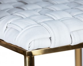Стул барный DOBRIN EMMA GOLD, белый PU (T-01), белая ткань (F-49) в Можге - mozhga.ok-mebel.com | фото 8