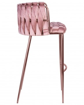 Стул барный DOBRIN EMMA ROSE GOLD, розовый велюр (VF-10) в Можге - mozhga.ok-mebel.com | фото 3