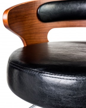 Стул барный DOBRIN FRED BLACK, коричневое дерево, чёрный в Можге - mozhga.ok-mebel.com | фото 6