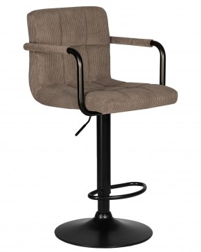 Стул барный DOBRIN KRUGER ARM BLACK, какао вельвет (LAR-E2041-05) в Можге - mozhga.ok-mebel.com | фото 2
