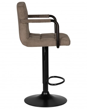 Стул барный DOBRIN KRUGER ARM BLACK, какао вельвет (LAR-E2041-05) в Можге - mozhga.ok-mebel.com | фото 3