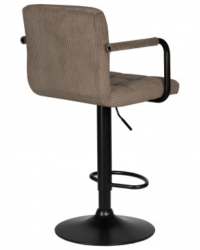 Стул барный DOBRIN KRUGER ARM BLACK, какао вельвет (LAR-E2041-05) в Можге - mozhga.ok-mebel.com | фото 4