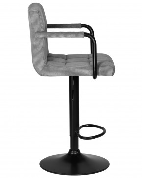 Стул барный DOBRIN KRUGER ARM BLACK, серый вельвет (LAR-E2041-25) в Можге - mozhga.ok-mebel.com | фото 3