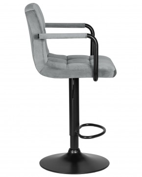 Стул барный DOBRIN KRUGER ARM BLACK, серый велюр (MJ9-75) в Можге - mozhga.ok-mebel.com | фото 3