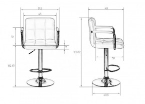 Стул барный DOBRIN KRUGER ARM LM-5011 (черный) в Можге - mozhga.ok-mebel.com | фото 2