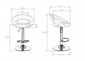 Стул барный DOBRIN MIRA LM-5001 (фиолетовый) в Можге - mozhga.ok-mebel.com | фото 3