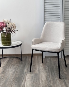 Стул BRIO CATO-01 Белый, фактурная ткань / черный каркас, ®DISAUR в Можге - mozhga.ok-mebel.com | фото 3
