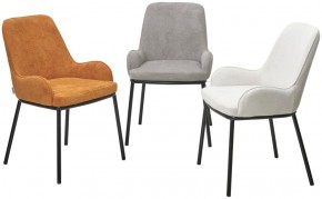 Стул BRIO CATO-01 Белый, фактурная ткань / черный каркас, ®DISAUR в Можге - mozhga.ok-mebel.com | фото 4