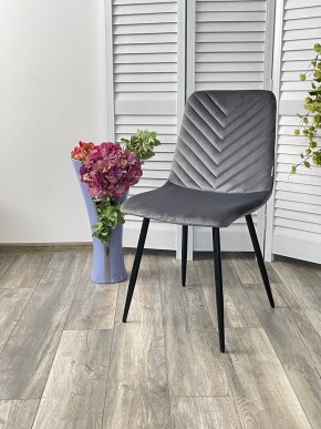 Стул DUKE BLUVEL-14 GREY, велюр / черный каркас М-City в Можге - mozhga.ok-mebel.com | фото 4