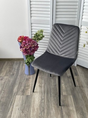 Стул DUKE BLUVEL-14 GREY, велюр / черный каркас М-City в Можге - mozhga.ok-mebel.com | фото 5