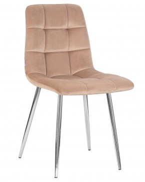 Стул обеденный DOBRIN ALEX, хром ножки, мокко велюр (V108-104),  в Можге - mozhga.ok-mebel.com | фото