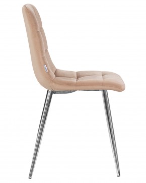 Стул обеденный DOBRIN ALEX, хром ножки, мокко велюр (V108-104),  в Можге - mozhga.ok-mebel.com | фото 2
