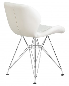 Стул обеденный DOBRIN BUTTERFLY CHROME, ножки хром, цвет белый в Можге - mozhga.ok-mebel.com | фото 4