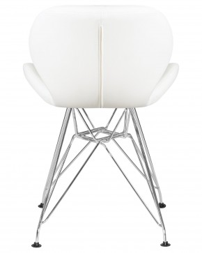 Стул обеденный DOBRIN BUTTERFLY CHROME, ножки хром, цвет белый в Можге - mozhga.ok-mebel.com | фото 5