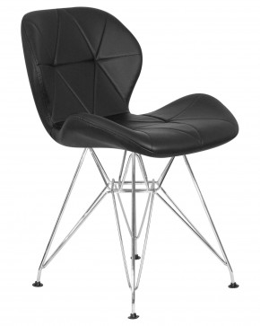 Стул обеденный DOBRIN BUTTERFLY CHROME, ножки хром, цвет чёрный в Можге - mozhga.ok-mebel.com | фото 2