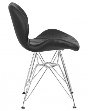 Стул обеденный DOBRIN BUTTERFLY CHROME, ножки хром, цвет чёрный в Можге - mozhga.ok-mebel.com | фото 3
