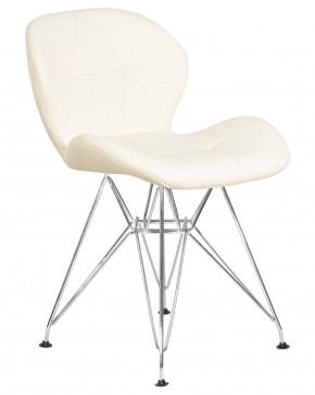 Стул обеденный DOBRIN BUTTERFLY CHROME, ножки хром, цвет кремовый в Можге - mozhga.ok-mebel.com | фото 2