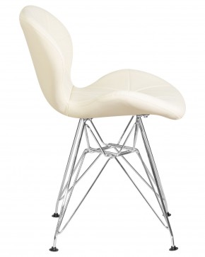 Стул обеденный DOBRIN BUTTERFLY CHROME, ножки хром, цвет кремовый в Можге - mozhga.ok-mebel.com | фото 3