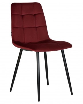 Стул обеденный DOBRIN CHILLY, Бордовый Holland 47, основание черный в Можге - mozhga.ok-mebel.com | фото