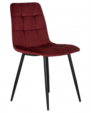Стул обеденный DOBRIN CHILLY, Бордовый Holland 47, основание черный в Можге - mozhga.ok-mebel.com | фото 4