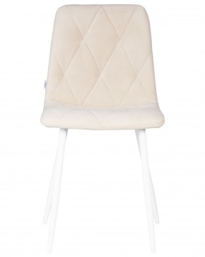 Стул обеденный DOBRIN CHILLY ROMBO, Бежевый Simple 44, основание белое в Можге - mozhga.ok-mebel.com | фото 6