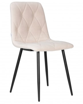 Стул обеденный DOBRIN CHILLY ROMBO, Бежевый Simple 44, основание черный в Можге - mozhga.ok-mebel.com | фото