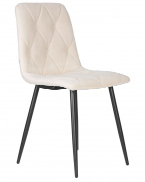 Стул обеденный DOBRIN CHILLY ROMBO, Бежевый Simple 44, основание черный в Можге - mozhga.ok-mebel.com | фото 2