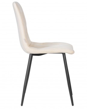 Стул обеденный DOBRIN CHILLY ROMBO, Бежевый Simple 44, основание черный в Можге - mozhga.ok-mebel.com | фото 3