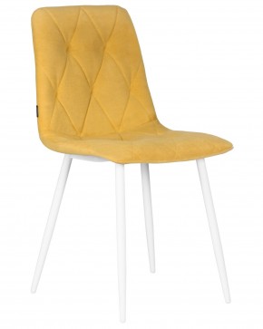 Стул обеденный DOBRIN CHILLY ROMBO, Горчичный Simple 15, основание белый в Можге - mozhga.ok-mebel.com | фото