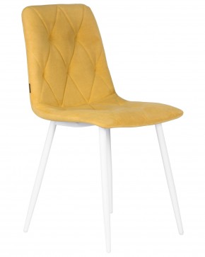 Стул обеденный DOBRIN CHILLY ROMBO, Горчичный Simple 15, основание белый в Можге - mozhga.ok-mebel.com | фото 2