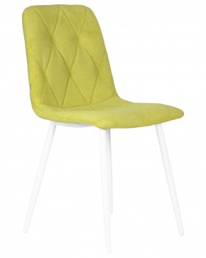 Стул обеденный DOBRIN CHILLY ROMBO, Лайм Simple 14, основание белый в Можге - mozhga.ok-mebel.com | фото 2