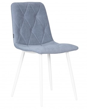 Стул обеденный DOBRIN CHILLY ROMBO, Серо-голубой Simple 26, основание белый в Можге - mozhga.ok-mebel.com | фото