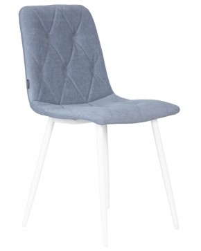 Стул обеденный DOBRIN CHILLY ROMBO, Серо-голубой Simple 26, основание белый в Можге - mozhga.ok-mebel.com | фото 2