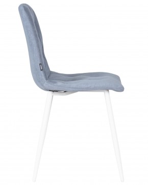 Стул обеденный DOBRIN CHILLY ROMBO, Серо-голубой Simple 26, основание белый в Можге - mozhga.ok-mebel.com | фото 3