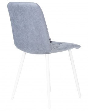 Стул обеденный DOBRIN CHILLY ROMBO, Серо-голубой Simple 26, основание белый в Можге - mozhga.ok-mebel.com | фото 4