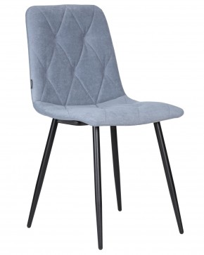 Стул обеденный DOBRIN CHILLY ROMBO, Серо-голубой Simple 26, основание черное в Можге - mozhga.ok-mebel.com | фото