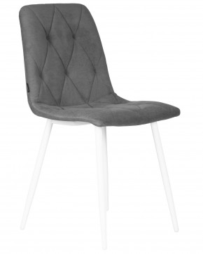 Стул обеденный DOBRIN CHILLY ROMBO, Серый Simple 33, основание белый в Можге - mozhga.ok-mebel.com | фото 2