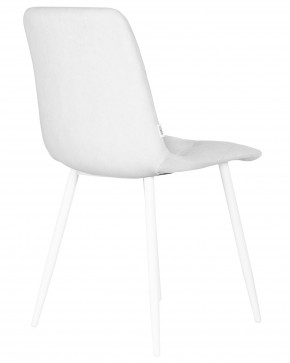 Стул обеденный DOBRIN CHILLY ROMBO, Светло-серый Simple 29, основание белое в Можге - mozhga.ok-mebel.com | фото 4