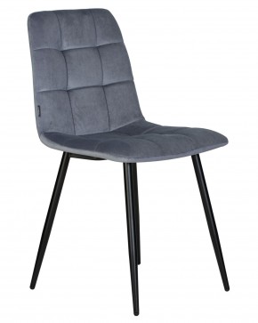 Стул обеденный DOBRIN CHILLY, Серо-голубой Holland 14, основание черное в Можге - mozhga.ok-mebel.com | фото 2