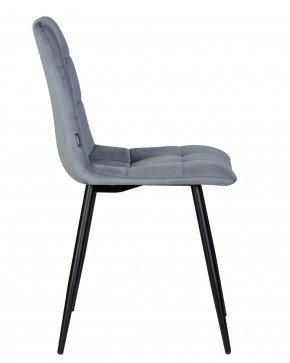 Стул обеденный DOBRIN CHILLY, Серо-голубой Holland 14, основание черное в Можге - mozhga.ok-mebel.com | фото 3