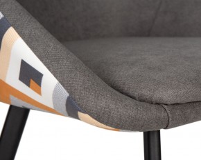 Стул обеденный DOBRIN MARKUS, ЭМАЛЬ ЧЕРНЫЙ МУАР ткань Candy Graphite+Escada Ochre в Можге - mozhga.ok-mebel.com | фото 7