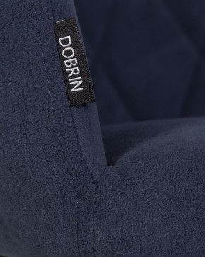 Стул обеденный DOBRIN ROBY, ЭМАЛЬ ЧЕРНЫЙ МУАР велюр Catania Dark Blue в Можге - mozhga.ok-mebel.com | фото 9