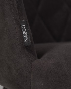 Стул обеденный DOBRIN ROBY, ЭМАЛЬ ЧЕРНЫЙ МУАР велюр Catania Espresso в Можге - mozhga.ok-mebel.com | фото 9