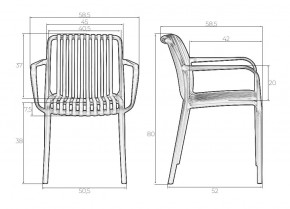 Стул обеденный DOBRIN WALTER ARM, черный (B-03) в Можге - mozhga.ok-mebel.com | фото 7