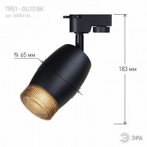 Светильник на штанге Эра  TR51 - GU10 BK в Можге - mozhga.ok-mebel.com | фото 4