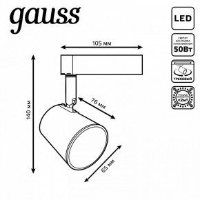 Светильник на штанге Gauss Track Light TR052 в Можге - mozhga.ok-mebel.com | фото 6