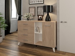 СВЕТЛАНА Комод-тумба  (дуб сонома/белый) в Можге - mozhga.ok-mebel.com | фото