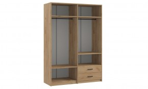 СВЕТЛАНА LOFT Шкаф 4 двери с зеркалом (дуб золотой/серый) в Можге - mozhga.ok-mebel.com | фото 2