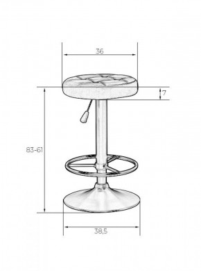 Табурет барный DOBRIN BRUNO LM-5008 (желтый) в Можге - mozhga.ok-mebel.com | фото 2